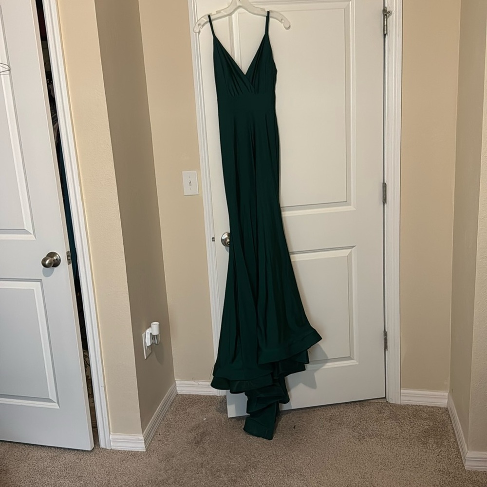 Size 8 green prom dress once worn once